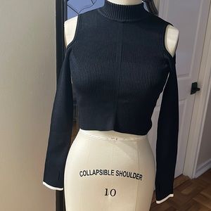 Manning  cartell mock open shoulder sweater